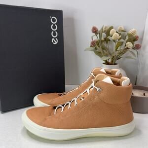 Ecco Kinhin High Top Lace up Sneakers Shoes Volluto/White Womens US 10 -10.5 NWB